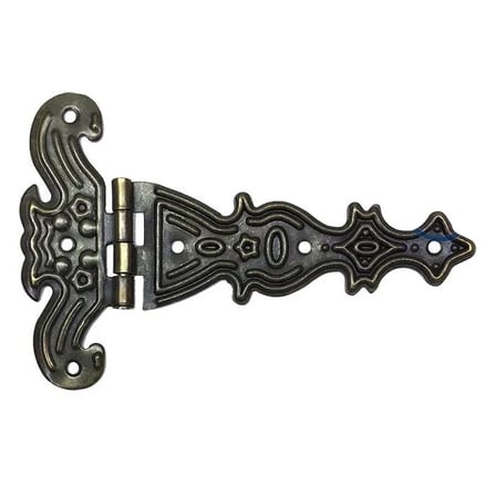 Hediye Dekoratif, Sac Tek Kuyruklu Menteşe - 69x102 Mm, Büyük, Antik, 100 Adet