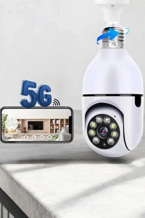 Hediye Güvenlik Kamerası Wifi Kamera Duylu Ev Kamerası Wifi Bağlantılı Dönebilen