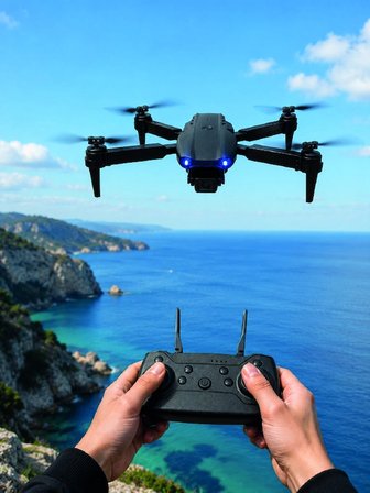 Hediye 4k Hd Kameralı Katlanabilir Drone Sabit Yükseklik Destekli Uzaktan Kumandalı Drone