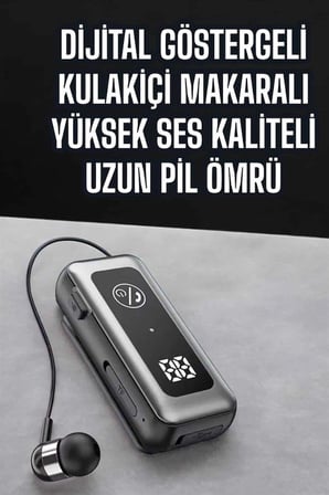 Hediye Kablolu Makaralı Bluetooth Kulaklık Uzun Pil Ömrü Dijital Göstergeli