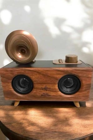 Hediye Çalar Radyo Müzik Kutusu Nostaljik Hoparlör Speaker