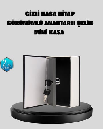 Hediye Anahtarlı Gizli Kitap Kasa – Metal İç Yapı, Kamuflajlı Sözlük Tasarım