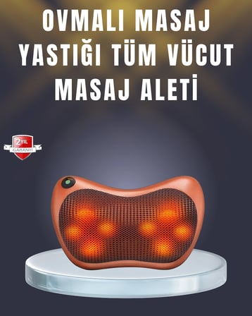 Hediye Çok Fonksiyonlu Boyun Bel Sırt Masaj Yastığı Araç İçi Uyumlu