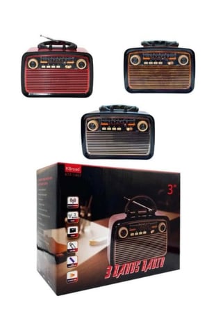 Hediye Nostaljik Radyo Bluetooth Bağlantılı Müzik Kutusu Ahşap