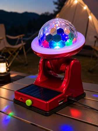 Hediye Güneş Enerjili Led Disco Lamba Şarjlı Rgb Parti Ve Dekoratif Aydınlatma Lambası
