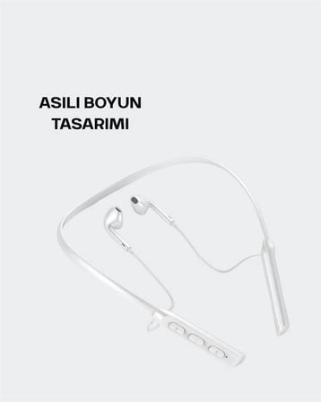 Hediye Yüksek Kapasiteli Pil Destekli Boyun Askılı Kulaklık – 100 Saat Dayanıklı