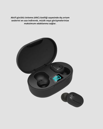 Hediye Kablosuz Bluetooth Kulaklık – Gürültü Önleyici, Suya Dayanıklı, Mikrofonlu, Uzun Pil Ömürlü