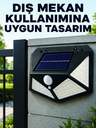 Hediye Bahçe Balkon Garaj Ve Girişler İçin Güneş Enerjili Hareket Sensörlü Led Duvar Lambası