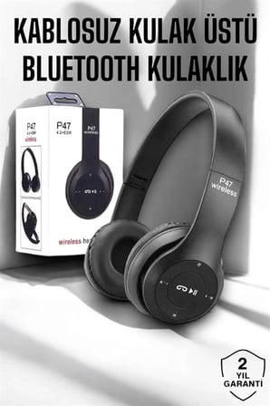 Hediye Kulak Üstü Tf Kart Ve Aux Destekli Ergonomik Bluetooth Kulaklık
