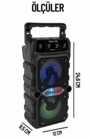 Hediye Büyük Boy Bluetooth Hoparlör Çoklu Bağlantı Çift Çıkışlı Taşınabilir Kesintisiz