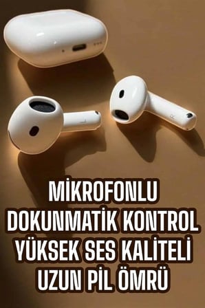 Hediye 4.nesil Kaliteli Tws Android Ve İos Uyumlu Mikrofonlu Kulaklık