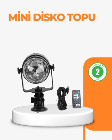 Hediye 3 Renk 7 Mod Döner Disko Topu Işık