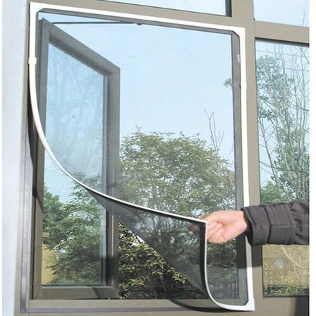 Hediye Pencere Cam Sineklik-beyaz ( 125 Cm X 75 Cm)+4m Bant