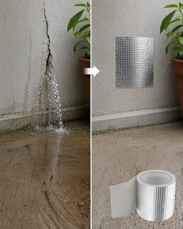 Hediye 96mm Geniş Tamir Bandı 2 Metre Çatı Boru Balkon Sızdırmaz Onarım Bandı