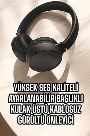 Hediye Kulak Üstü Kablosuz Bluetooth Kulaklık Gürültü Önleyici Ayarlanabilir