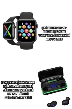 Hediye Ucuz Ve Kaliteli Kulaklıklı Saat Seti Bluetooth Bağlantılı Akıllı Saat Ve Kulaklık