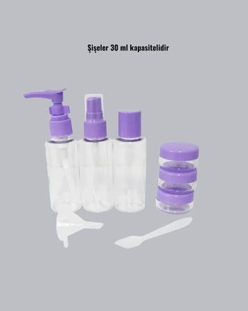 Hediye Taşınabilir 5’li Seyahat Banyo Seti Şampuanlık Sprey Krem Kutusu Yeni Nesil