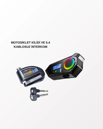 Hediye Bluetooth 5.4 Kablosuz İnterkom+ Motor Disk Kilidi