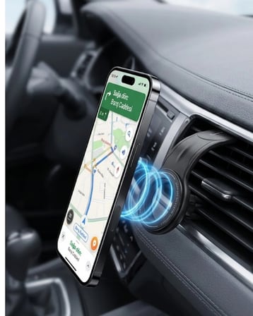 Hediye Manyetik Araç Telefon Tutucu 360 Derece Döner Güçlü Mıknatıslı Stand