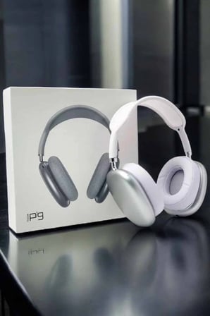 Hediye P9 Air Max Kablosuz 5.0 Mikrofonlu Bluetooth Kulaklık Beyaz Yüksek Ses Kaliteli