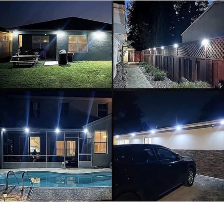 Hediye 100 Led Dış Mekan Solar Aydınlatma Fotoselli Solar Lamba Hareket Sensörlü