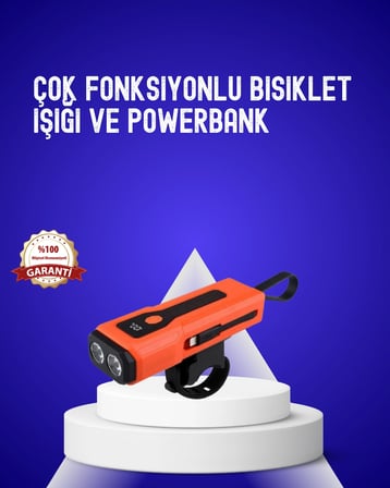 Hediye 600 Lümen Şarjlı Bisiklet Farı Cob Yan Çakar Acil Durum