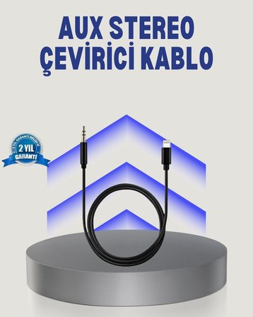 Hediye İphone Lightning 3.5mm Aux Çevirici Kablo Jh-023 Stereo Ses Aktarıcı