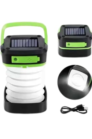Hediye Katlanabilir Kamp Lambası Akordiyon Lamba Şarjlı 3 Kademeli Solar