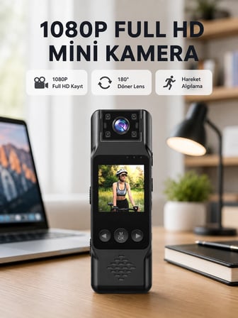 Hediye 180 Derece Dönebilen Mini Kamera Full Hd Tft Ekran Hareket Sensörlü (kopya)
