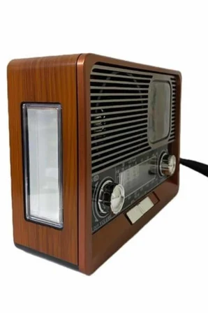 Hediye Nostaljik Vintage Radyo Taşınabilir Bluetooth Bağlantılı Hoparlör Radyo