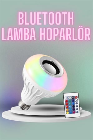 Hediye Kumandalı Rgb Led Işık Bluetooth Hoparlör Ses Lambası Renkli Ampul