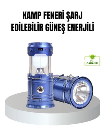 Hediye Güneş Enerjili Kamp Lambası Şarjlı Taşınabilir Kompakt Açık Hava Işığı