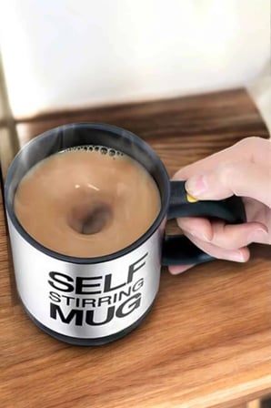 Hediye Mikser Kupa Yazılı Mug Bardak Karıştırma Özelliği