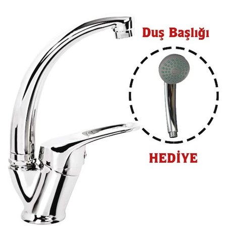 Hediye Mix Kuğu Banyo Batarya + Duş Başlığı Hediyeli