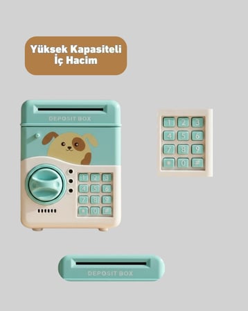 Hediye Sam51 Müzikli Işıklı Kumbara Su Yeşili
