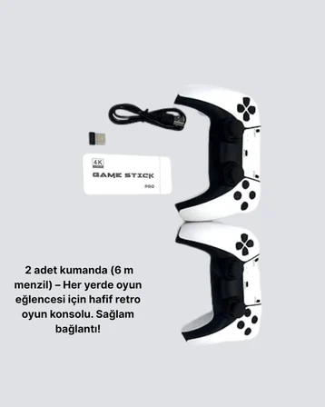 Hediye 20.000 Yüklü Oyunlu Kablosuz Retro Oyun Konsolu 4k Destekli
