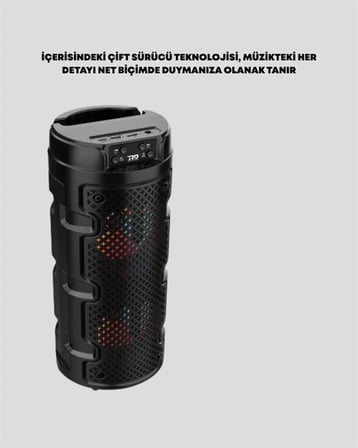 Hediye Kompakt Tasarım, Yüksek Ses Performansı – Çoklu Giriş Seçenekli Kablosuz Hoparlör (bluetooth, Usb, Sd Kart, Aux)