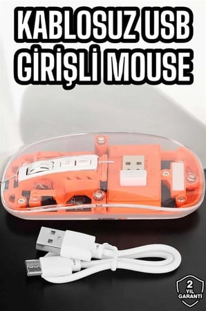 Hediye Fare Mouse Çift Modlu Kablosuz Bağlantılı 2.4ghz Destekli Yeni Nesil