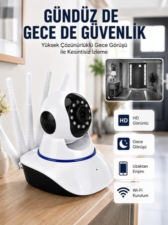 Hediye Güvenlik Kamerası Antenli Gece Görüşlü Sensörlü Harekete Duyarlı Yeni Nesil