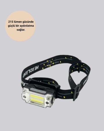Hediye Usb Şarjlı Mini Led Kafa Feneri 50m Odak 150m Geniş Aydınlatm