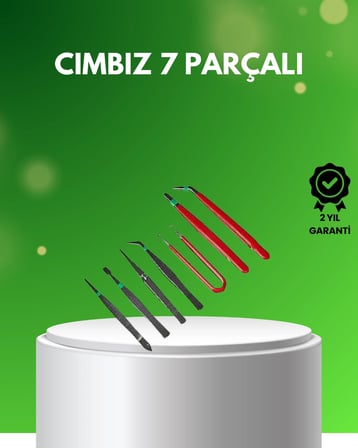 Hediye 7 Parça Hassas Çelik Cımbız Seti Elektronik Ve Saat Tamiri İçin