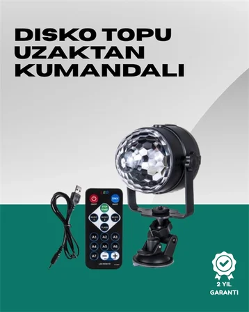 Hediye 7 Farklı Aydınlatma Modu Ve Ses Sensörlü Disko Topu Lambası
