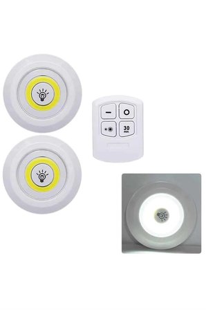 Hediye Led Lamba 3'lü Uzaktan Kumandalı Yapışkanlı