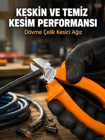Hediye Profesyonel Kullanıma Uygun Dövme Çelik Yan Keski