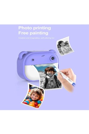 Hediye Dijital Video Kayıt Fotoğraf Çocuk Kamerası Anlık Termal Resim Kağıt Baskılı