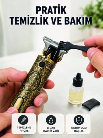 Hediye Erkek Bakım Tıraş Makinesi 1500 Mah Lityum Batarya 1 Mm 2 Mm 3 Mm Taraklı