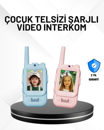 Hediye 3–12 Yaş Çocuklara Uygun Görüntülü Walkie Talkie Seti