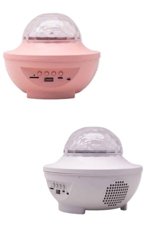Hediye Dönen Işıklı Disko Topu Projektör Müzik Çalarlı Disco Speaker