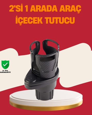 Hediye Otomobil Bardak Tutucu İkisi Bir Arada 360° Dönebilen Geniş Kapasiteli