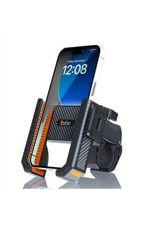 Hediye Gidon Bağlantılı Bisiklet Motosiklet İçin Esnek Abs 4-7.8″ İnç Telefon Tutucu 360° Dönebilen Tasarım